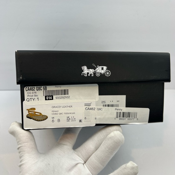 COACH SANDALS, “GRACEY LEATHER “PENNY” COLOR, WOMENS SIZE 6 B, EUR 36.5 B - Picture 13 of 16